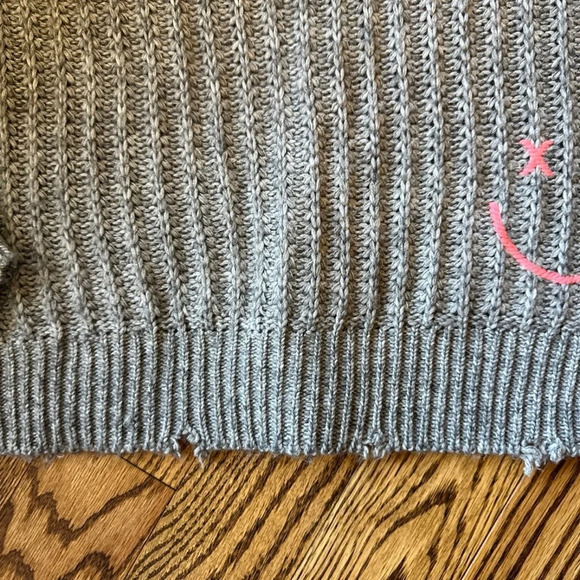 Vintage  Havana Gray Sweater with‎ Pink Stitching - Picture 4 of 6